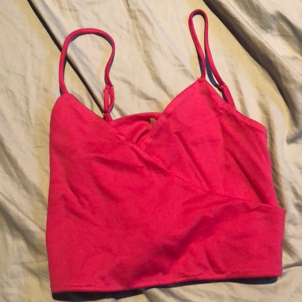 A pink crop top! Size medium